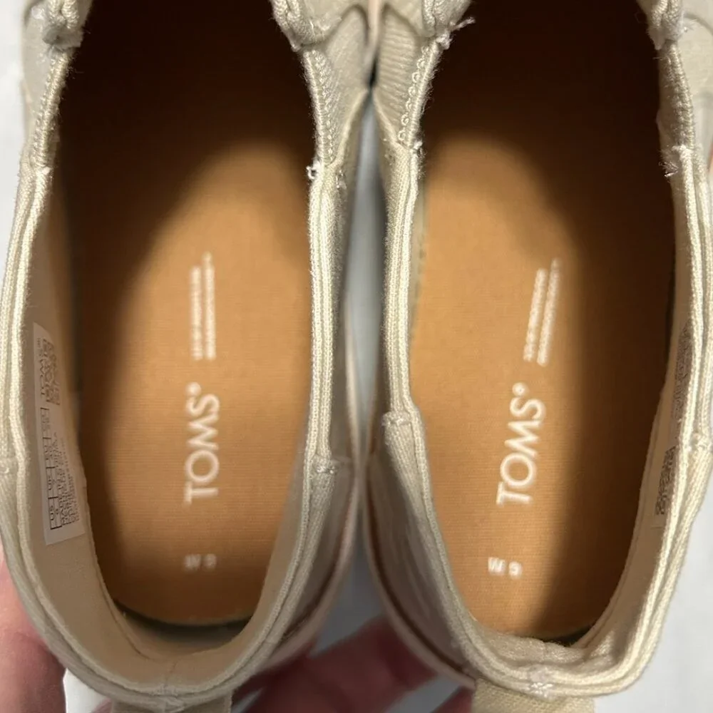 Toms Bryce Egret Camo Printed Canvas Mid Cut Slip‎ On Sneakers Women's Size 9